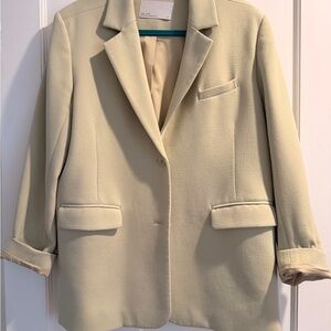 OAK + FORT Pale Green Oversized Women's Blazer